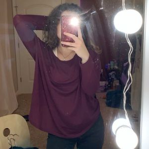 Women’s maroon shirt